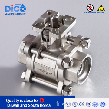 Wenzhou Sock Wouded ISO5211 Pad 3pc Ball Valve